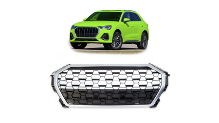 Grill Audi Q3 F3 Silver & Gloss Black