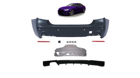 Bumper BMW 3 F30 Rear with Diffuser