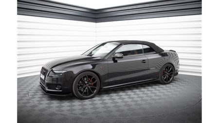 Diffuser Audi A5 8T Facelift Side Skirts Street Pro Black-Red + Gloss Flaps