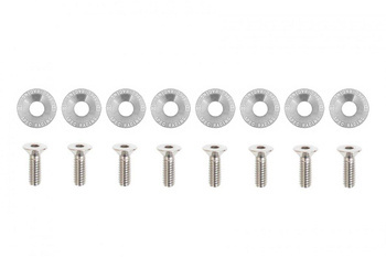 Śrubki, podkładki ozdobne M6x1.0 15mm D1 Silver