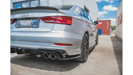 Splitter Audi S3 8V Facelift Tył Boczne v.2 Gloss Black