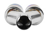 Exhaust Tip 89mmx2 enter 60mm Polished Burn Left 