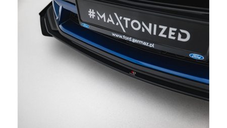 Splitter Ford Mustang GT Mk7 Przód Street Pro Black-Red + Gloss Flaps