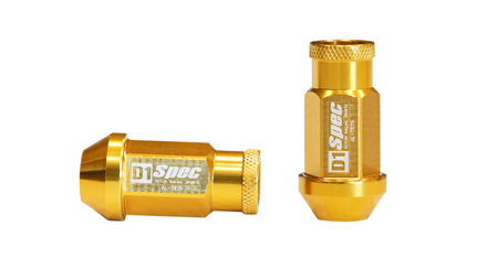 Nakrętki D1Spec Replika Alu M12x1,5 40mm Złote