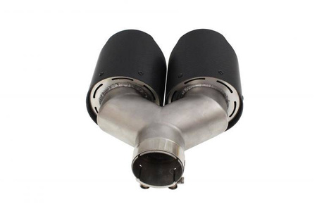 Double Exhaust Tip 2x114mm enter 76mm Carbon