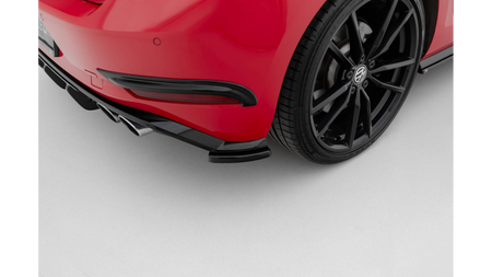 Splitter Volkswagen Golf R R-Line Mk7 Rear Side Facelift Red