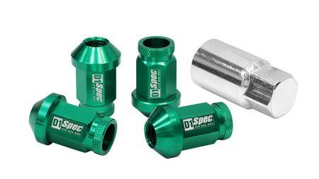 Wheel lug nuts D1Spec Replica 40mm M12x1,25 Green