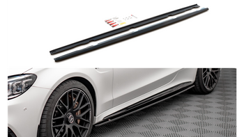 Diffuser Mercedes-Benz C C205 63AMG Facelift Side Skirts v.1 Gloss Black