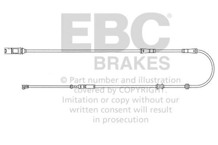 EFA129 - Czujnik zużycia klocków hamulcowych EBC Brakes BMW | 7 Series (F01)(730) | 7 Series (F01)(740) | 7 Series (F01)(750) | 