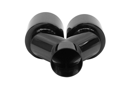 Exhaust Tip 89mmx2 enter 63mm Black Chrome Left