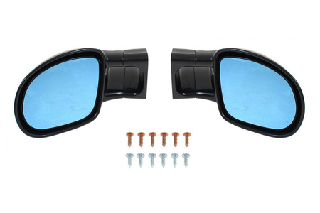 Mirrors Uniwersalne M3 Look Sport ABS Black Manual Blue Glass