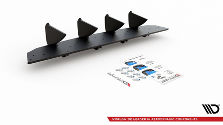 Diffuser Volkswagen Golf 8 Rear Racing Durability v.2 Black