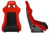 Racing seat SLIDE KS2 Premium Black & Red Suede Black Glitter