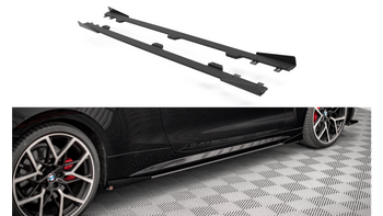 Diffuser BMW 4 G22 M-Pack Side Skirts Street Pro Black + Gloss Flaps