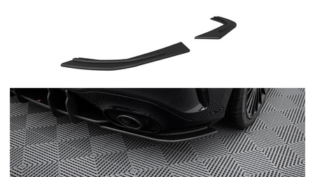 Splitter Mercedes-Benz A W177 A35 Tył Boczne Street Pro Black