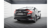 Splitter Honda Civic X Rear Side Street Pro Black + Gloss Flaps