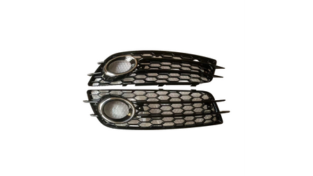 Fog Light Covers Audi A4 B8 Gloss Black
