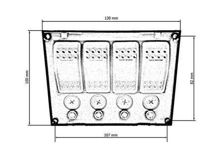 Switch 12/24V IP68 (ON)-OFFx1, ON-OFFx3, 2B 5A, 1B 10A, 1B 15A