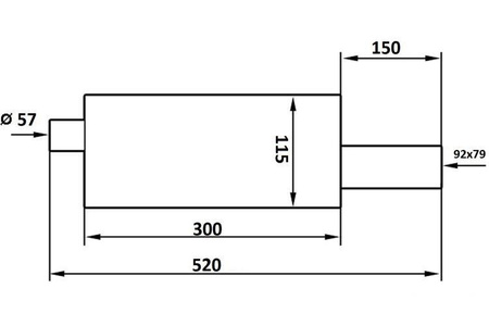 Tłumik Końcowy TurboWorks 80x92mm wejście 57mm