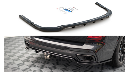 Splitter BMW X7 G07 M-Pack Rear Central with Diffuser Gloss Black