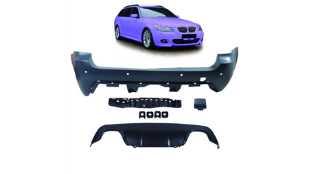 Bumper BMW 5 E61 Rear with Diffuser