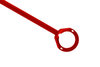 Rear upper strut bar VW Golf 2 Red