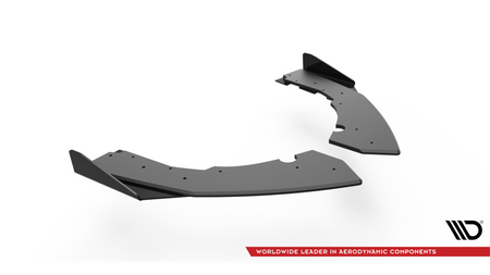 Splitter BMW 2 F87 M-Pack Tył Boczne Street Pro Black-Red + Gloss Flaps