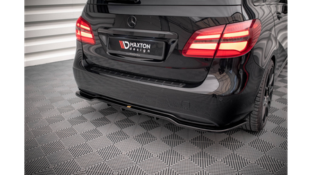 Splitter Mercedes-Benz B W246 Facelift Rear Central with Diffuser Gloss Black