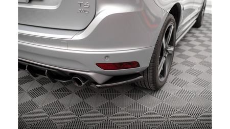 Splitter Volvo XC60 R-Design I Facelift Tył Boczne Gloss Black
