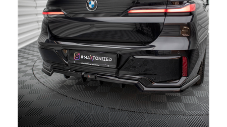 Splitter BMW 7 G70 M-Pack Rear Central with Diffuser Gloss Black