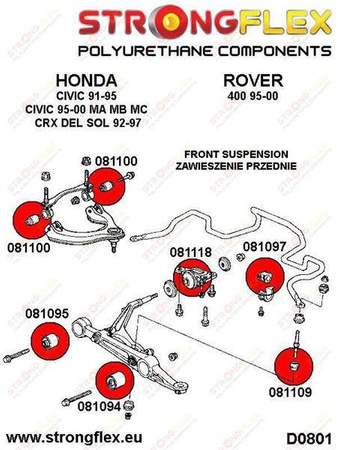 Full suspension bush kit SPORT