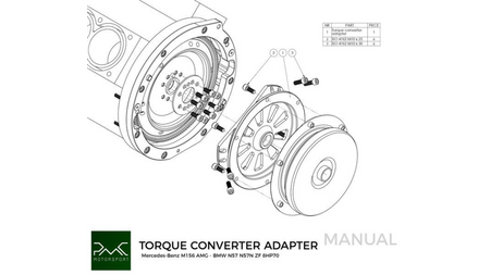 Torque converter adapter ZF 8HP70 BMW N57 N57N Diesel - Mercedes-Benz M156