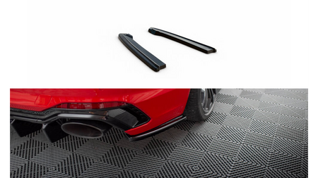 Splitter Audi RS4 B9 Avant Tył Boczne Gloss Black
