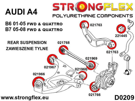 Tuleja wahacza tylnego dolnego - zewnętrzna SPORT