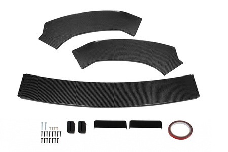 Universal front bumper splitter 3pcs. Carbon Look