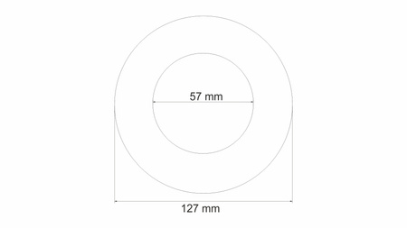 Dekiel tłumika okrągły 57mm 127mm