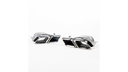 Exhaust Tail Pipes Chrome suitable for MERCEDES C-Class (W205) Sedan (S205) T-Model (A205) Convertible (C205) Coupe Facelift 2019-2021