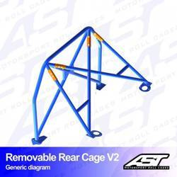 Roll Bar VW Beetle (Mk1) 2-doors Hatchback REMOVABLE REAR CAGE V2