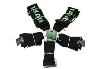Racing seat belts 5p 3" Black Takata Replica