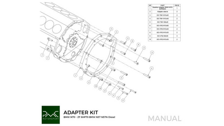 Adapter skrzyni biegów BMW V12 M70 - BMW ZF 8HP 8HP75 8HP70 8HP50