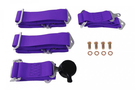 Racing seat belts 4p 2" Purple - Quick