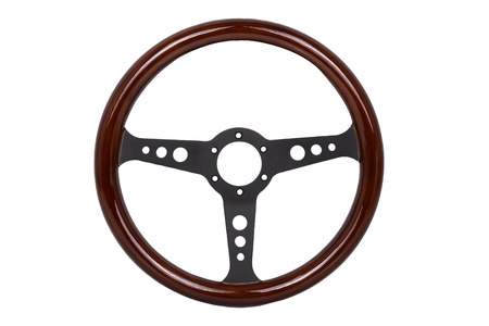 Kierownica 350mm Drewno Black