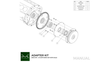 Torque converter adapter ZF 8HP70 BMW N57 N57N Diesel - BMW M70