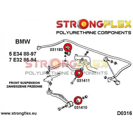 Front suspension bush kit, 036171B