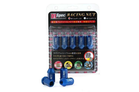 Forged wheel lug nuts D1Spec Alu 12x1,5 blue