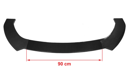 Universal front bumper splitter 3pcs. Carbon Look