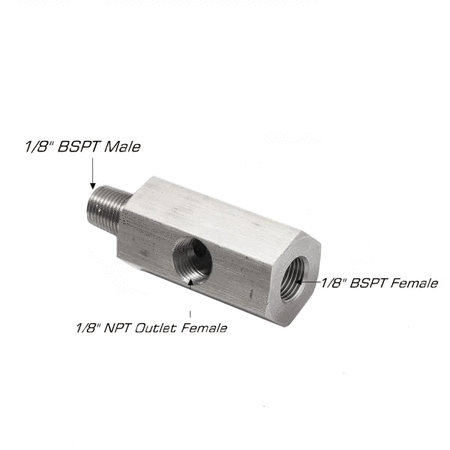 Adapter czujnika ciśnienia oleju 1/8" BSPT na 1/8" NPT