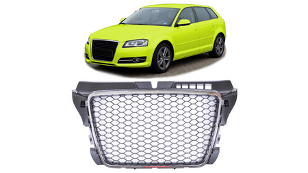 Grill Audi A3 8P Facelift Chrome & Black