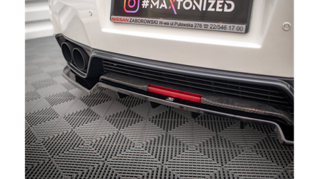 Splitter Nissan GTR R35 Facelift Rear Central with Diffuser Gloss Black