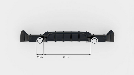 Dokładka BMW 4 F32 F36 F33 M-Pack Zderzak Tył Wersja z pojedynczym wydechem z dwóch stron Gloss Black